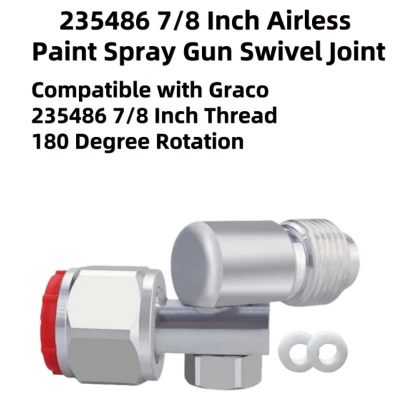3 Pack 235486 7/8" Airless Spray Gun Swivel Joint |180° Rotation | Compatible with Graco/Wagner/Titan Sprayers,High Pressure, Leak Resistant, and Adjustable,3600PSI Maximum Working Pressure