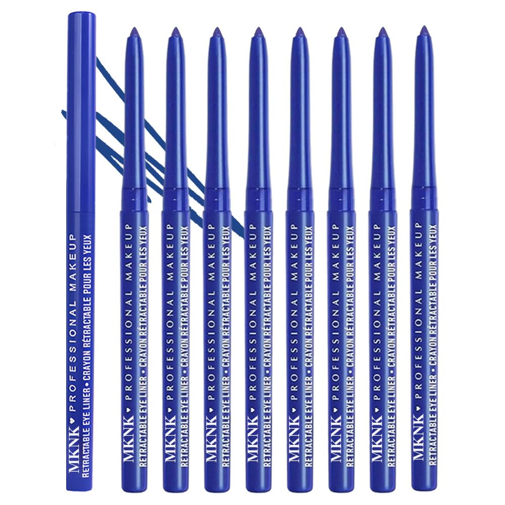 Retractable Creamy Eyeliner & Eyeshadow Sticks - Ultra Pigmented Matte Finish | 4 Pcs in Black, White, Brown, Blue, Purple, Green, Gray