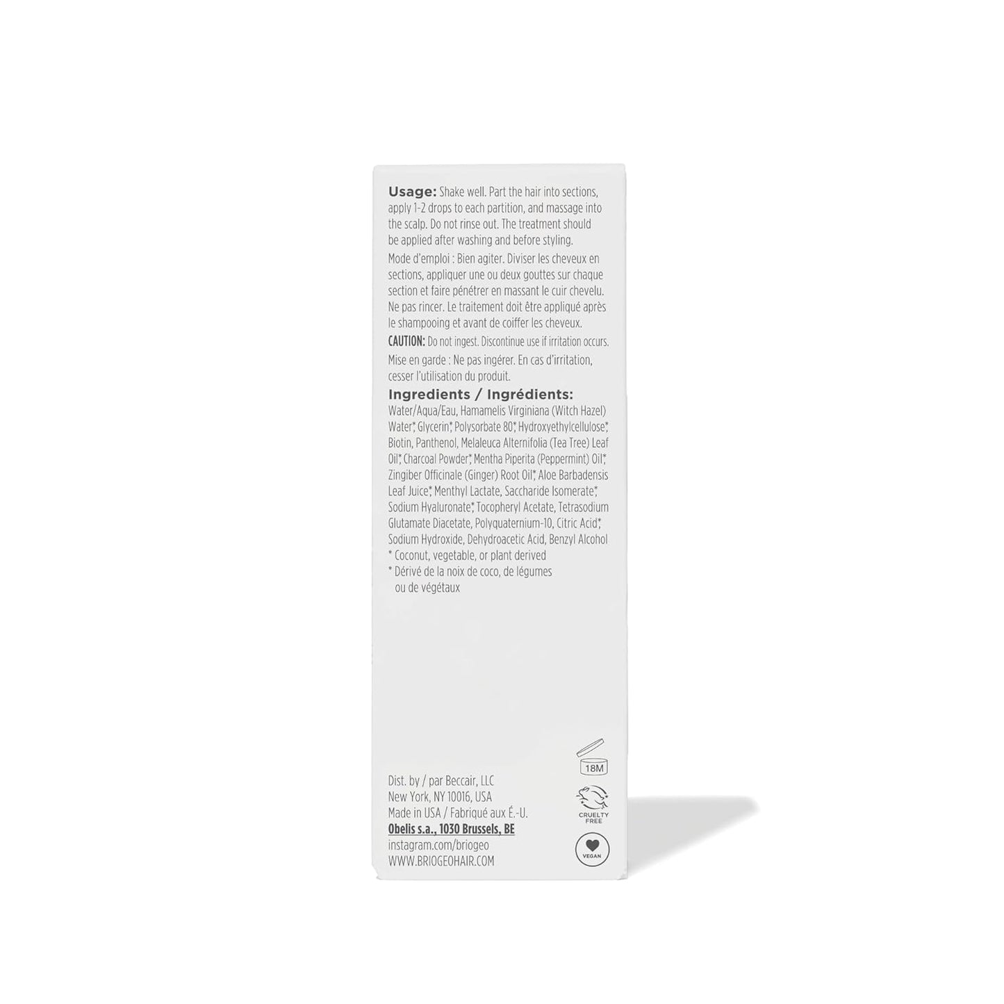 Briogeo Scalp Revival Charcoal & Tea Tree Treatment - Hydrating Leave-In Serum for Dry, Flaky Scalp | 1 oz