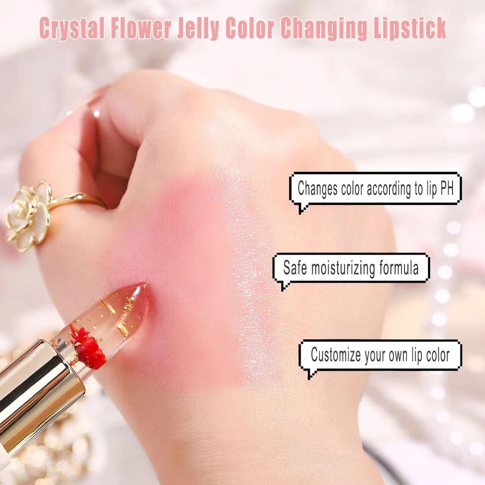 Crystal Flower Color Changing Lip Balm - Nutritious Jelly Gloss | Blue Flower