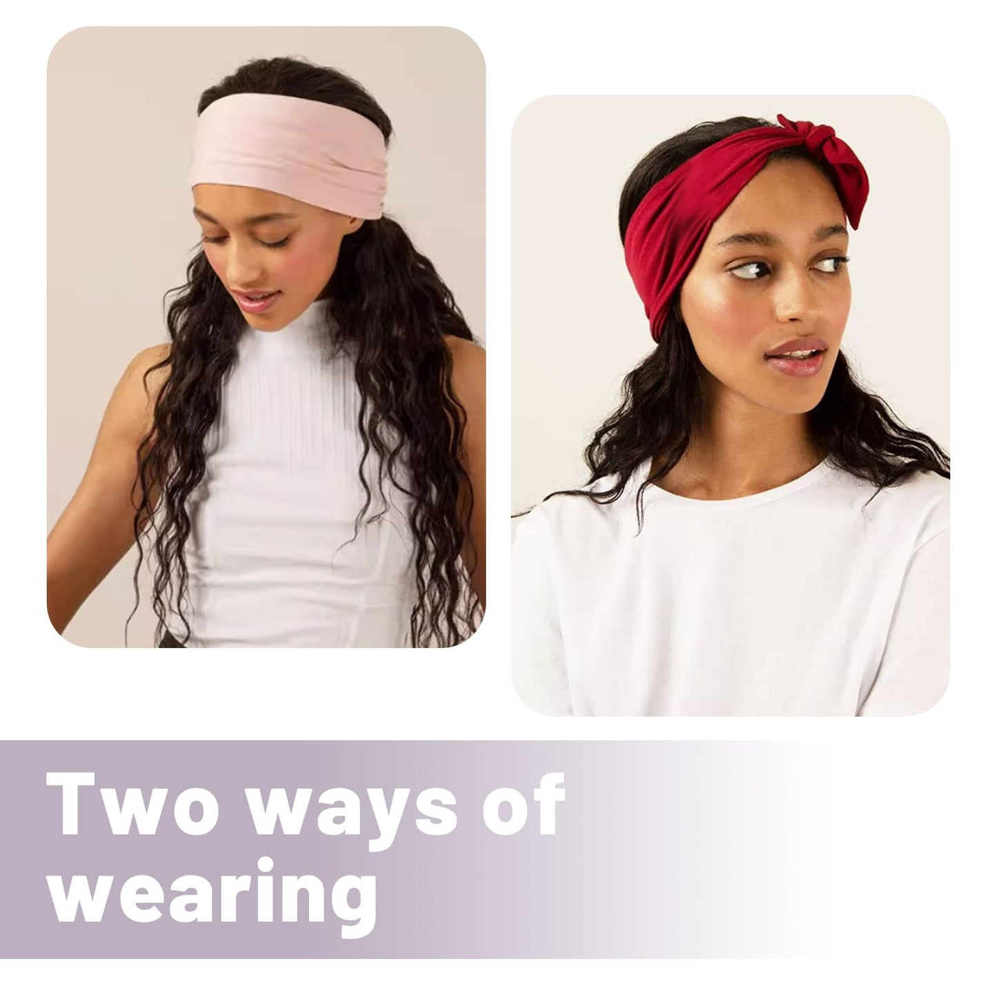 GLOBLELAND 12 Pcs Stretchy Headbands for Women Wide Hair Bands Absorbed Sport Headband Soft Twist Knotted Headbands for Yoga Washing Face Makeup Workout Spa Running