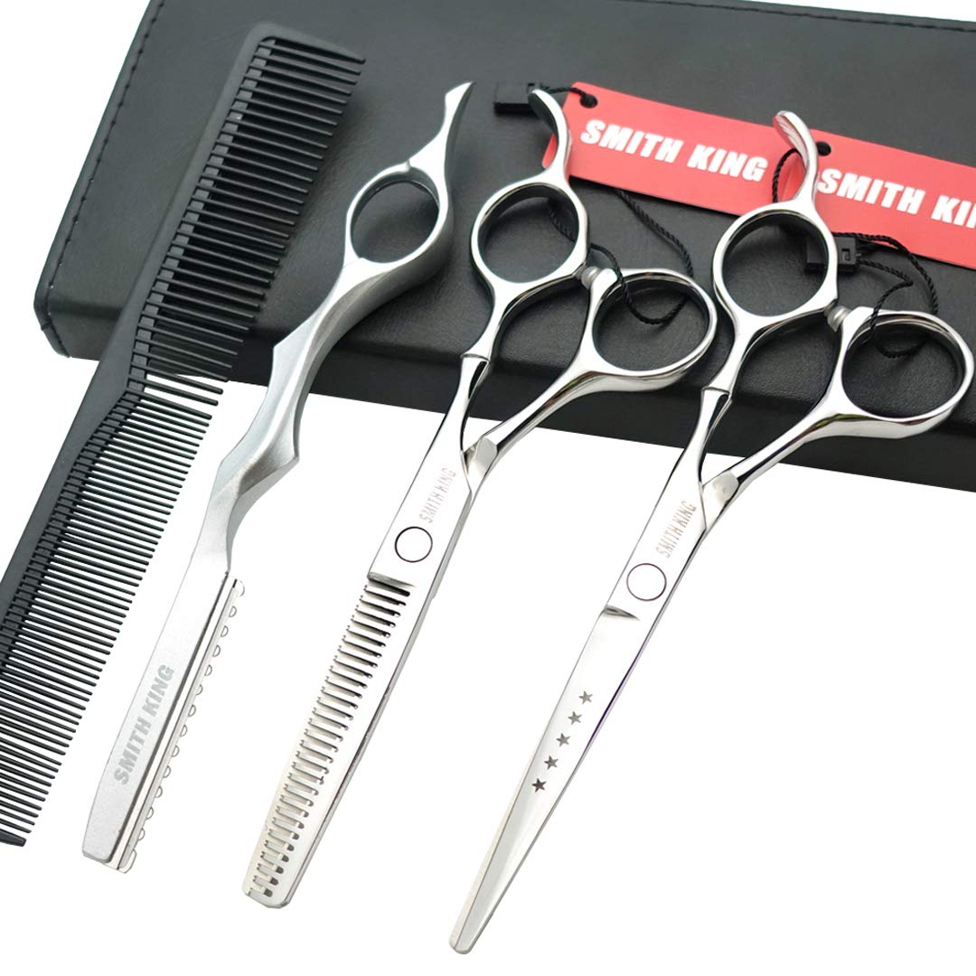 Professional Hair Cutting & Thinning Scissors Set - 6.0 Inches | Black Razor Edge