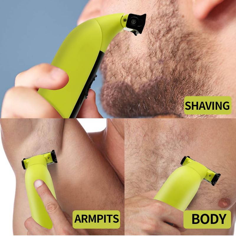 JMSBMQSE 2-in-1 Electric Beard & Body Hair Trimmer for Men, USB-C Cordless