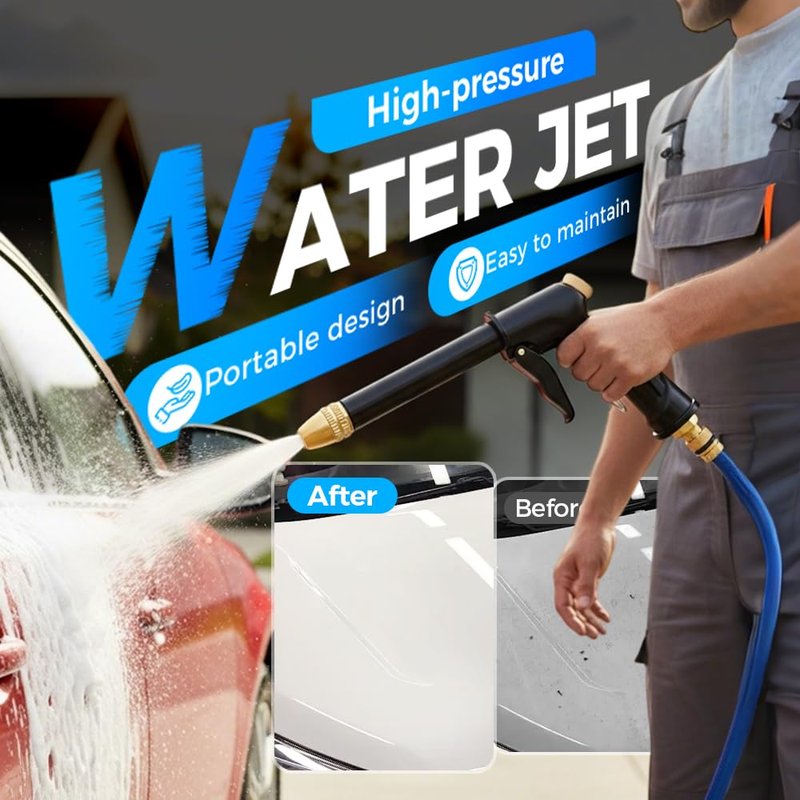 Jet Nozzle Power Washer for Garden Hose, 2026 New Pressure Washer Wand with 3 Adjustable Jet Nozzle, Pressure Washer Nozzle for Car Washing Patio Garden Outdoor Cleaning (1Set)