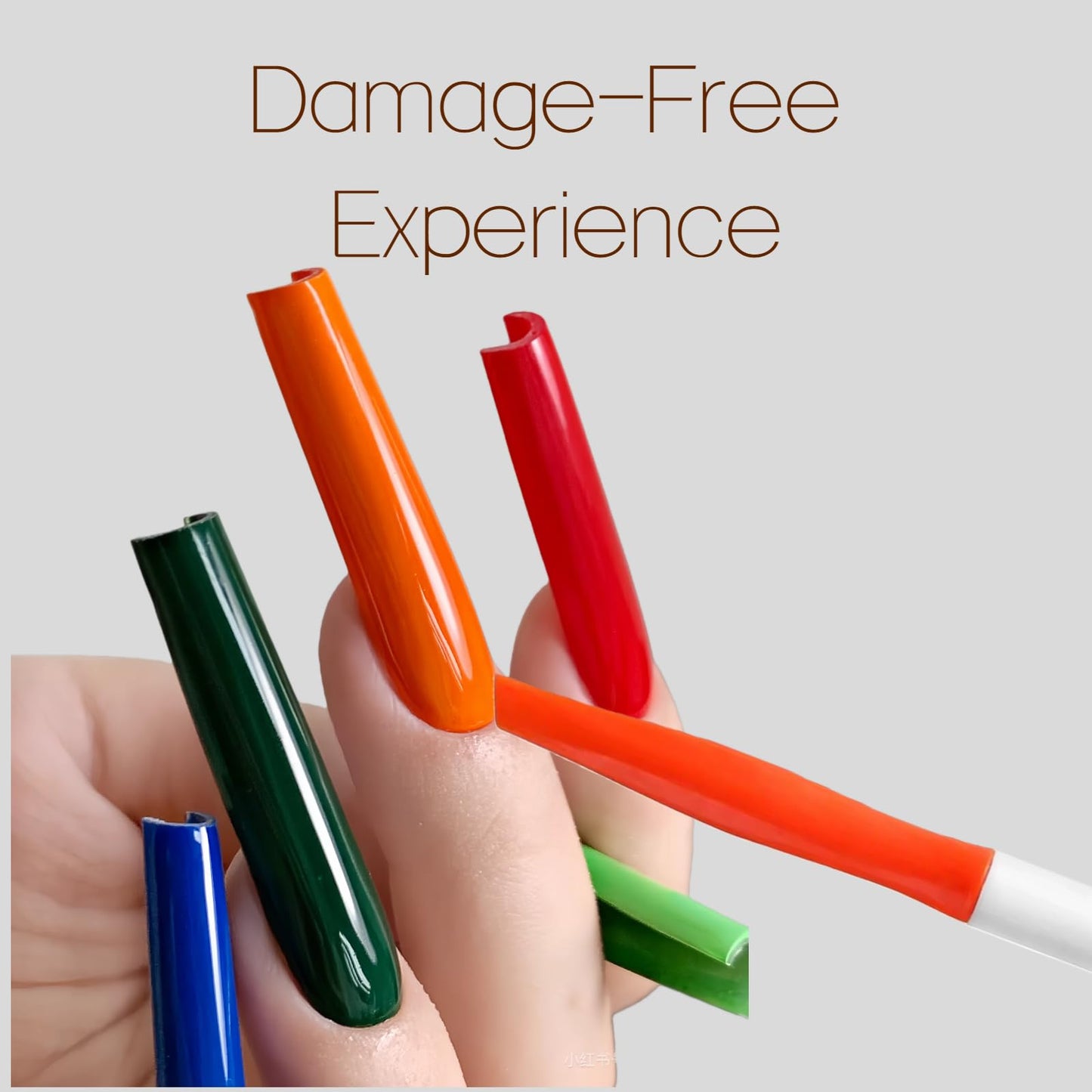 VONMAOGU 4Pcs Damage-Free Press On Nail Tools, Dual-Ended Silicone Suction Cup Lifter and Pry Bar for Easy Nail Tips Change, Manicure Kit for DIY & Professional