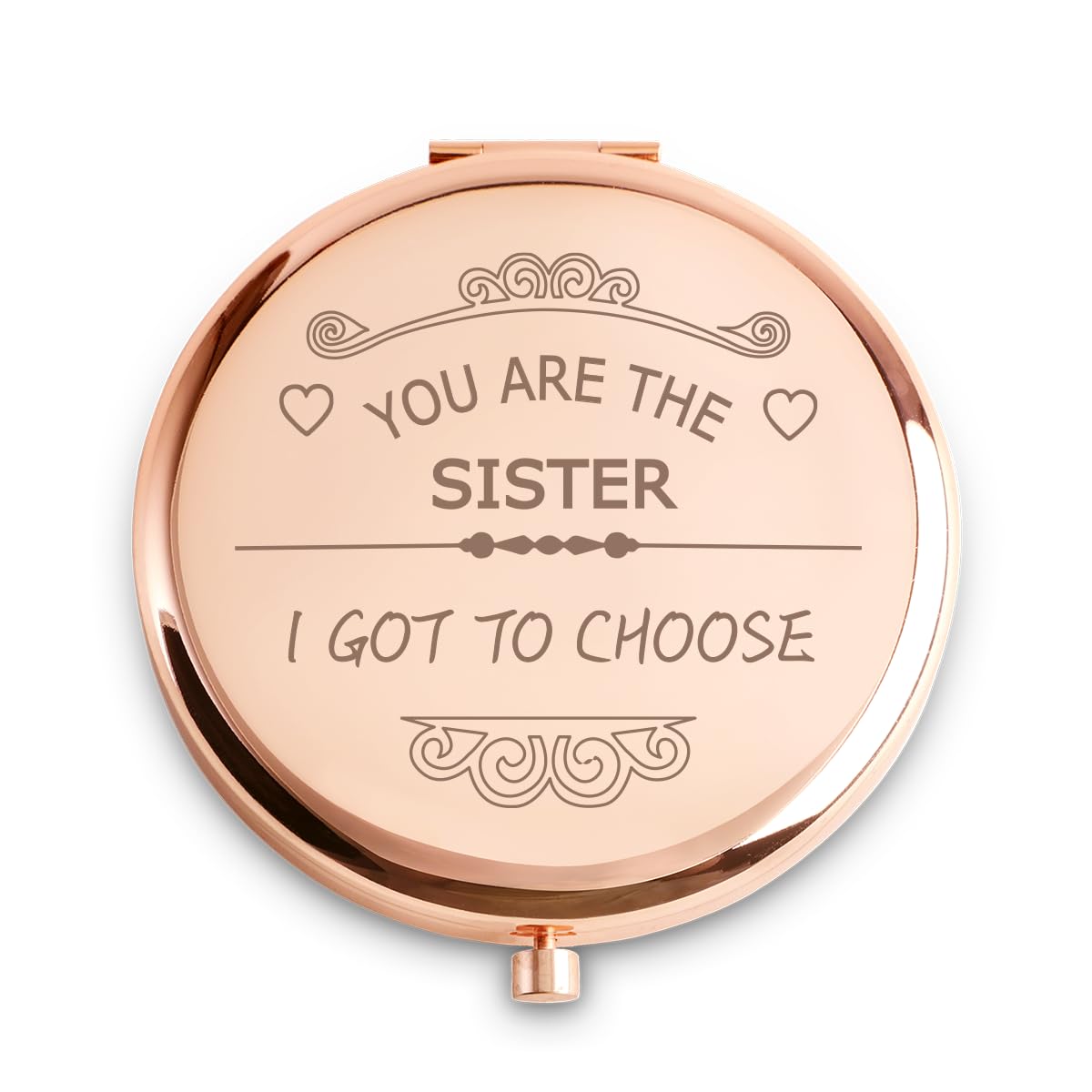 Friendship Gifts for Women Girls, Personalized Friends Gifts for Birthday, Custom Compact Mirror for Her Bestie BFF, Mothers Day Graduation Basket Stuffers