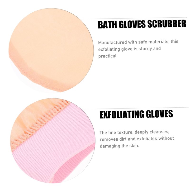 Exfoliating Glove Body Washing Bathing Mitten Exfoliating Bath Glove Double Sided Exfoliating Mitt Shower Scrubber for Women Gentle Deep Cleansing Washable