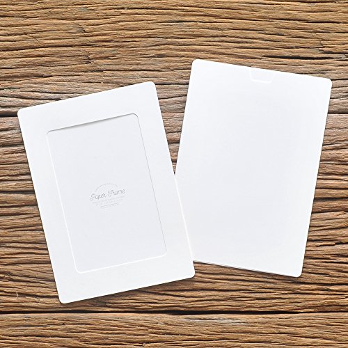 4x6 Inch White Paper Photo Frames - 20 Pack for Easy Display