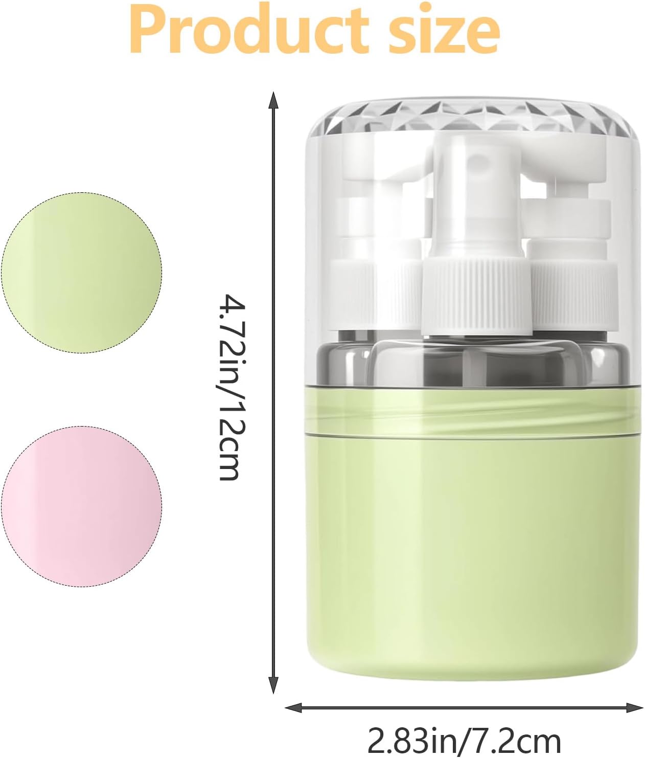 Travel Dispenser Bottle Set - 4 In 1 Refillable No Spill Design | Compact & Space Saving for Vacation or Business Trip (Pink)