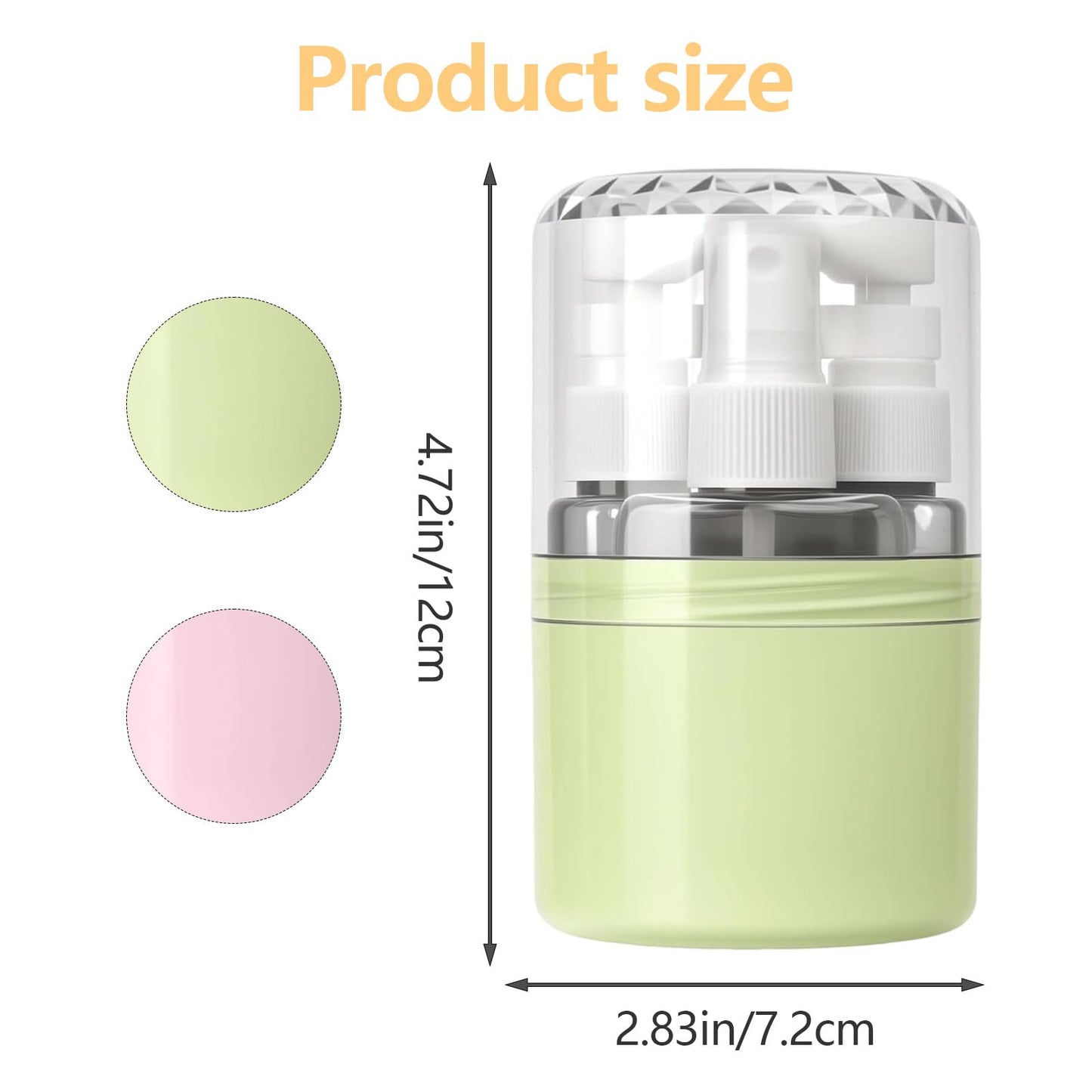 Xkingpreo 4 In 1 Travel Dispenser Bottle Refillable, Travel Bottles No Spill Space Saving Compact, For Vacation Business Trip, With Scale, English Label (Pink,4-1)