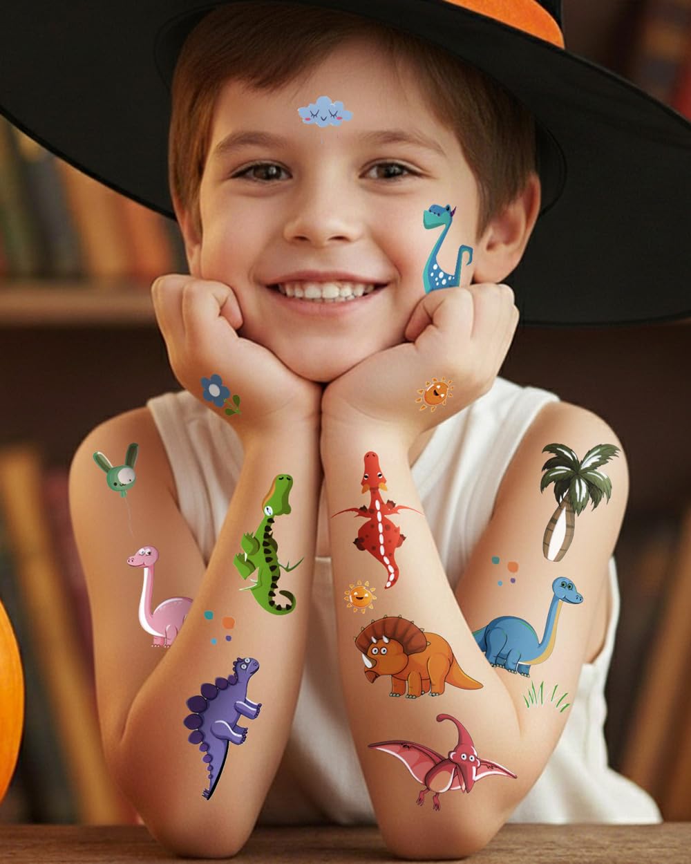 Dinosaur Temporary Tattoos for Kids - 60PCS Fun Party Favors | Perfect for Birthday Decorations & Goodie Bags
