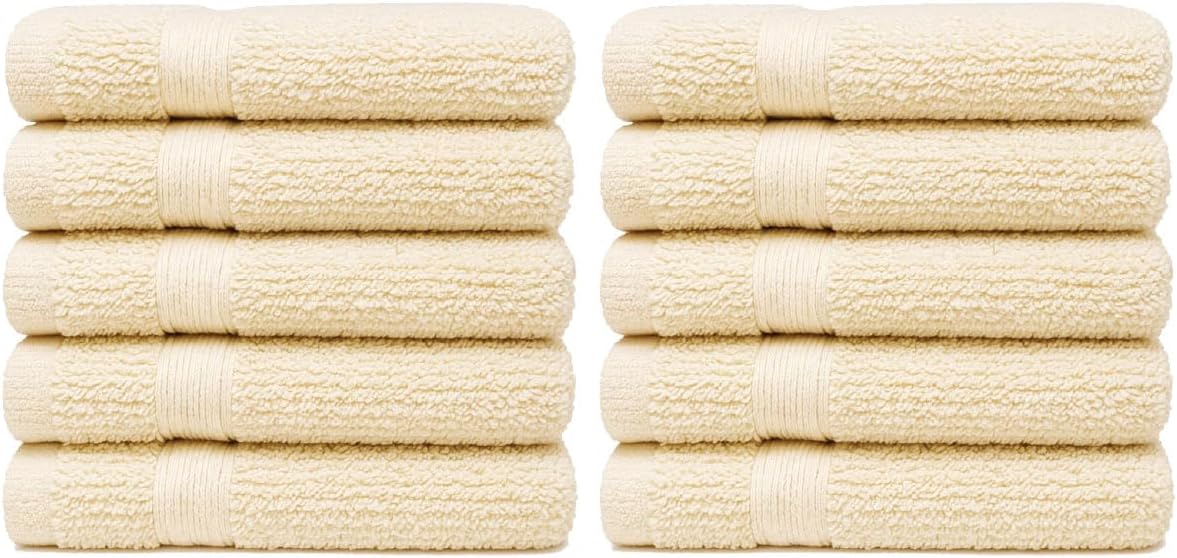 Luxury Cotton Washcloths - Ultra Soft & Super Absorbent Terry Towels | 12x12 MultiPack in China Blue