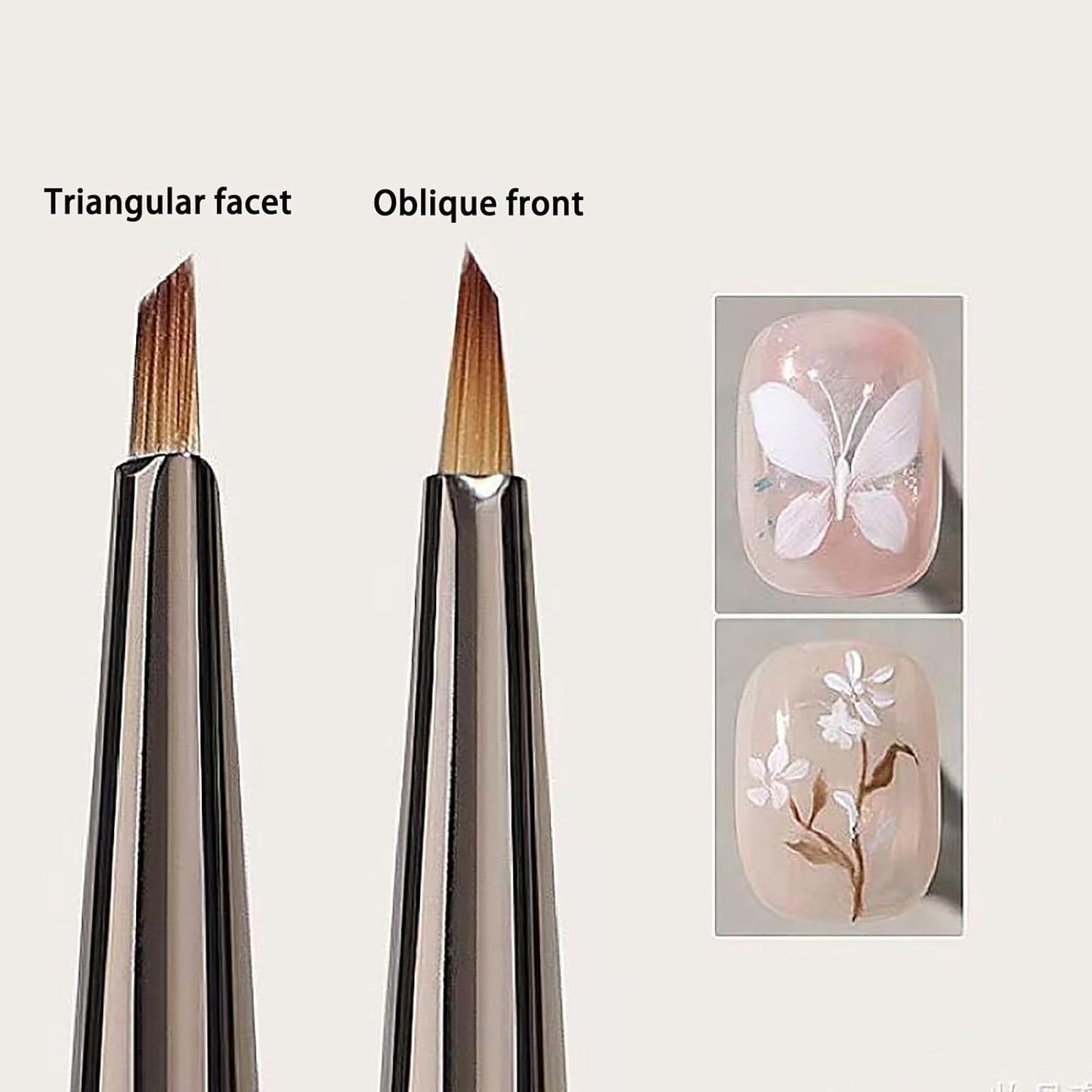 Nail Brush for Petals & Butterflies | Watercolor & Acrylic Paint Brush Set (1 Pack - Brown)