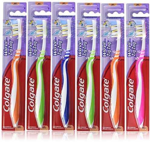 Colgate Zig Zag Deep Clean Manual Toothbrush, Soft Bristles - 6 Pack