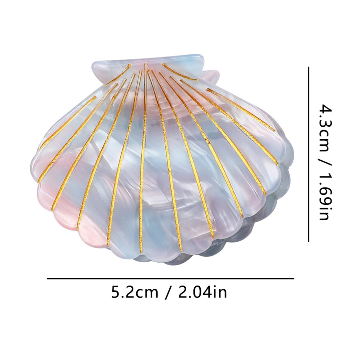 Shell Claw Clip - Acetate Hair Clips for Women | Small Blue Hair Accessory