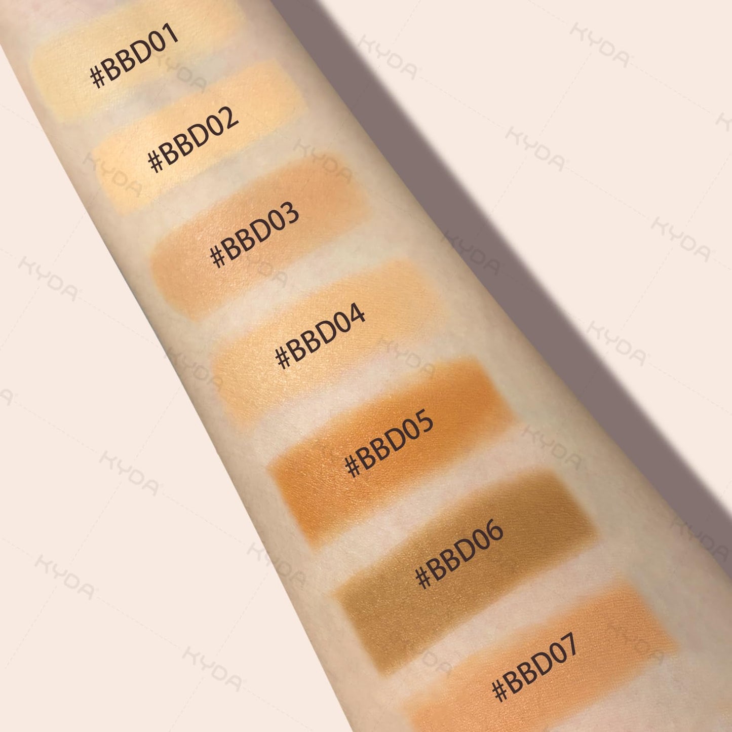 KYDA Tinted Foundation Balm, Concealer Cream Blur Balm Formula, Soft-focus Matte Finish Natural Buildable Coverage, Cream-to-powder Makeup, Weightless Long-lasting Cream Foundation,BBD01