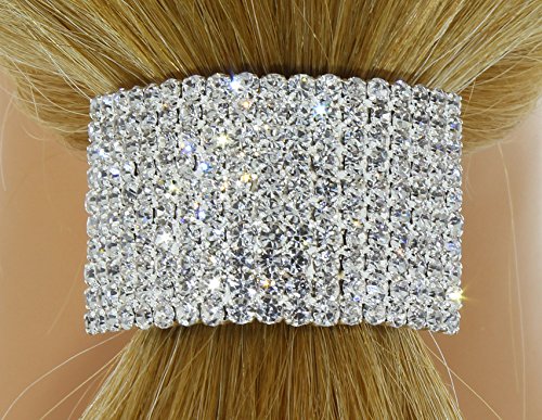 Rhinestone Ponytail Holder - Sparkling Crystal Elastic Hair Tie