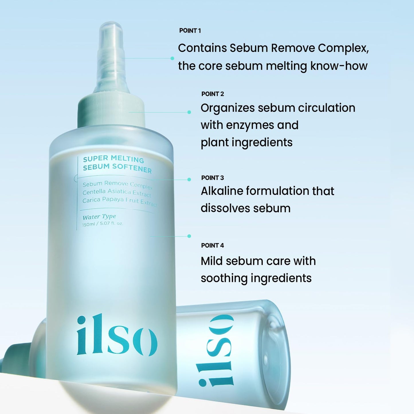 Super Melting Sebum Softener - Pore Cleansing Solution with 40 Cotton Pads | 5.29 fl oz, Korean Skincare