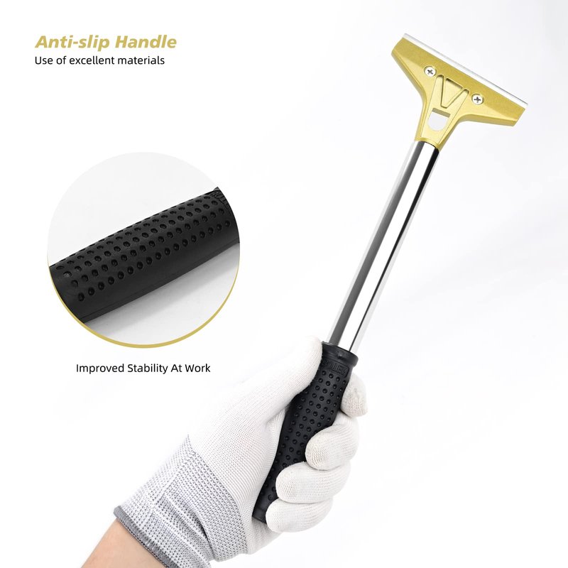 EHDIS Flat Top Grill Scraper Razor BladeGlass Scraper Tool, 4 Inch Metal Blade Kitchen Scraper for Cleaning Griddle & Flat Top Grill for Diner, Bar, Hotel, Restaurant