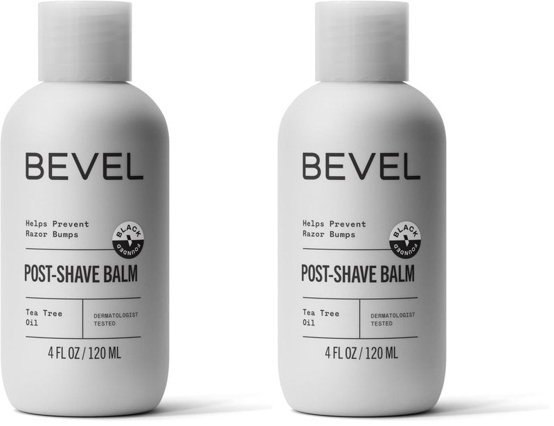 Bevel Aftershave for Men, Post Shave Balm, Razor Bump Solution for Men with Shea Butter and Jojoba Oil, After Shave Face Lotion, Soothes and Cools Skin to Help Prevent Ingrown Hairs (Pack of 2)