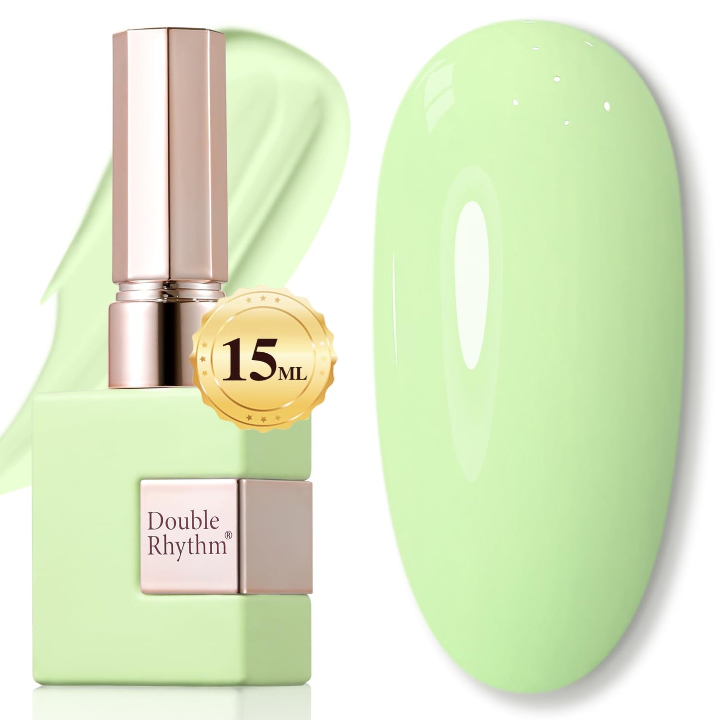 Gel Nail Polish - Double Rhythm 15ML Pearl White Soak Off for Art Manicure | DIY at Home
