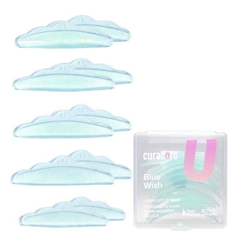 Eyelash Perm Pads - Curacoro Lash Lift Shields, 10 Pcs in 5 Sizes | Reusable Silicone Curling Tools