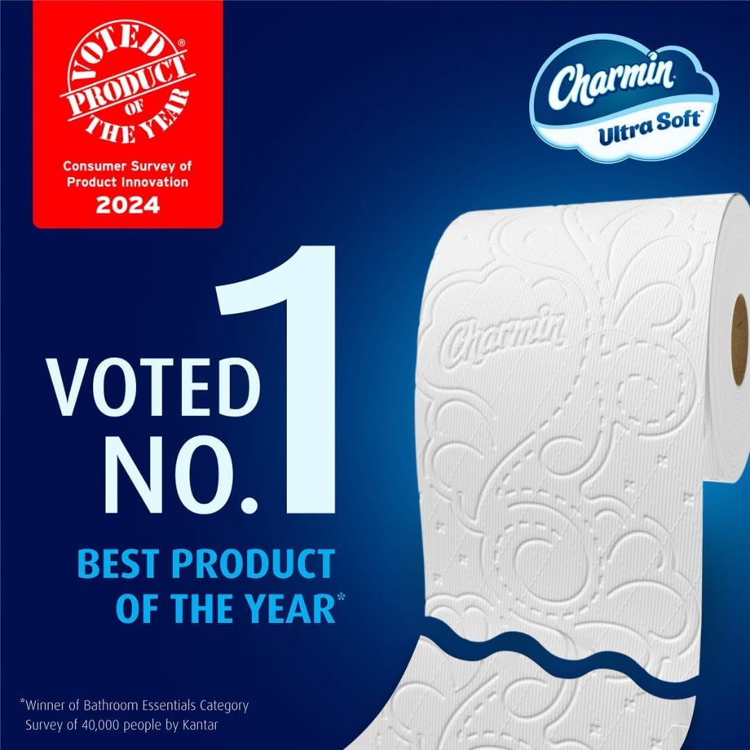 Charmin Ultra Soft Toilet Paper - 6 Mega Rolls | Equivalent to 24 Regular Rolls