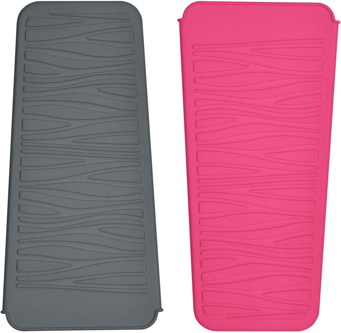 Silicone Heat Resistant Mat for Hair Styling Tools - Grey Flat Pouch | 11 x 5.3 Inches, 480°F