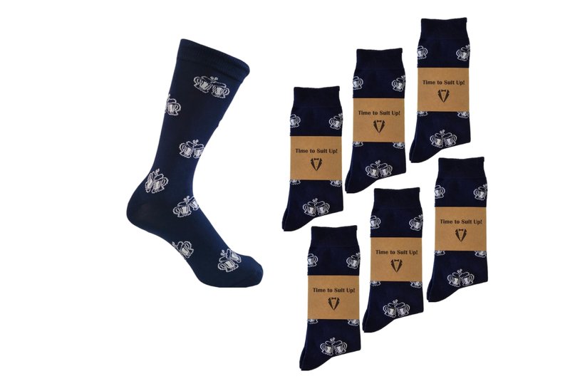 Eco Treasures Market Groomsmen Socks Set of 6, Groomsmen Usher Gift, Groomsman Proposal Box, Best Man Gift, Funny Sock, Groomsman Proposal Box, Premium Bamboo Sock, Novelty Socks
