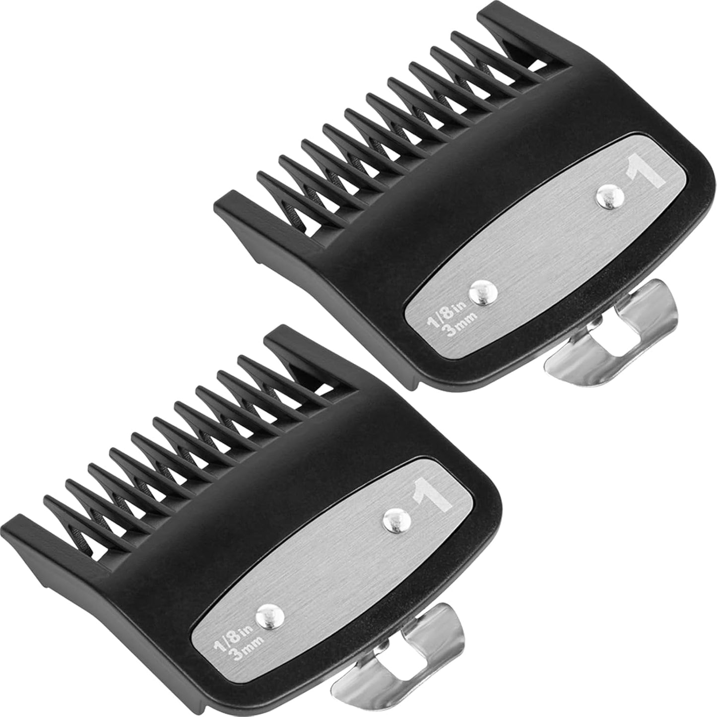 Wahl Clipper Guards Set - Compatible Hair Clipper & Trimmer Guide Combs | 1/8" (3.0 mm) - 2 Pack, Black