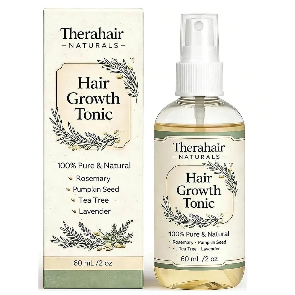 Therahair Naturals Hair Growth Serum，Thicker, Fuller Hair - 60 Ml (2 Fl Oz)