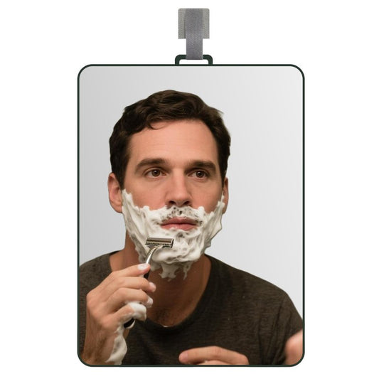 ZELIEVE Shower Mirror Fogless for Shaving Men Fog Free Anti Fog Bathroom No Fog Proof Anti-Fog Hanging Shatterproof RV (9” x 7” Z152)