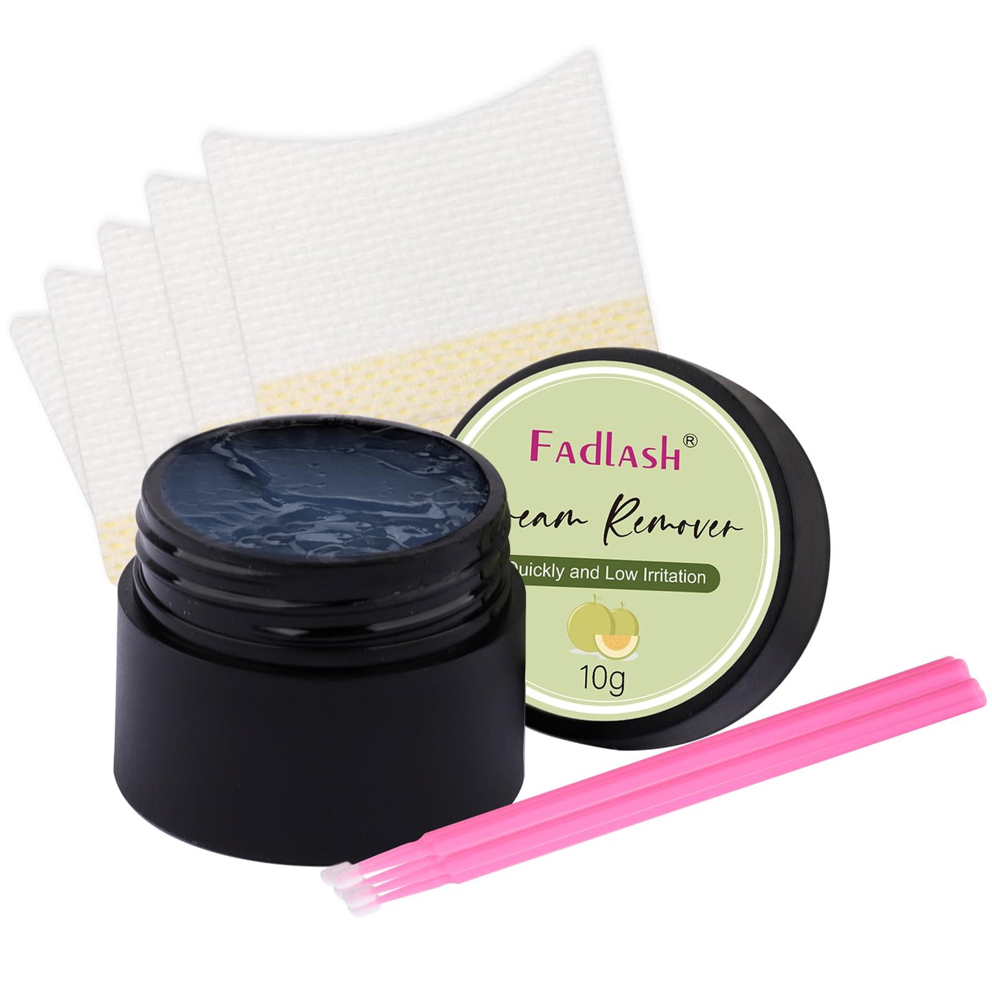 Lash Extension Remover 10g Cream Eyelash Extension Remover Dissolves Powerful Eyelash Glue Remover Low Irritation Eyelash Remover for Lash Extensions Lash Glue Remover by FADLASH (Hami Melon)