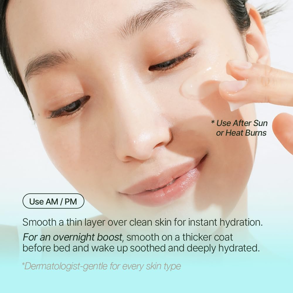 Cica Cream Gel Face Moisturizer - Natural Relief for Sunburn, Hydrating & Soothing Sensitive Skin | 1.7 Fl oz / 50ml