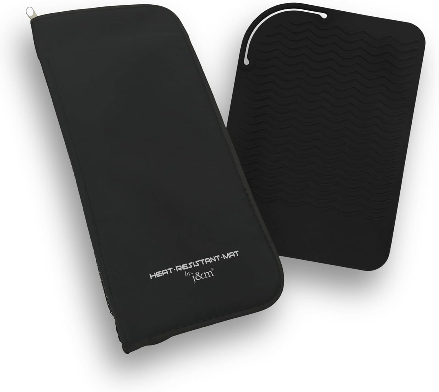 Hair Straightener Mat & Pouch - Heat Resistant Travel Case for GHD, BaByliss & Larger Straighteners | Compact Zip-Up Design