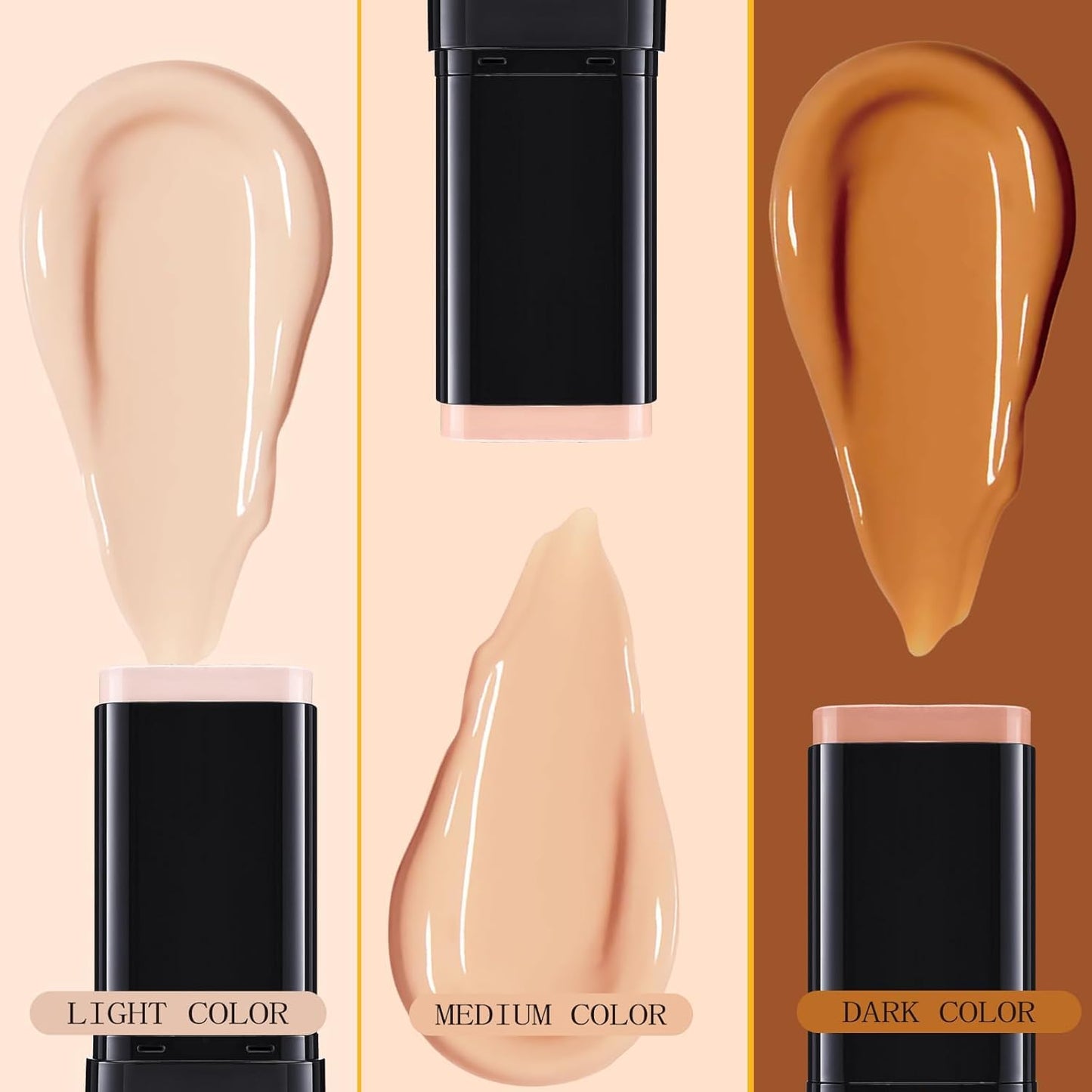 Luxury Anti-Wrinkle Foundation Stick SPF 50+ - Hydrating Matte Formula | Travel Size, 2 PCS (Medium)