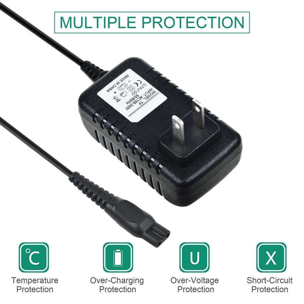 J-ZMQER AC Adapter Charger Power Cord Compatible with Philips Norelco Electric Shaver 2100 S1560/81