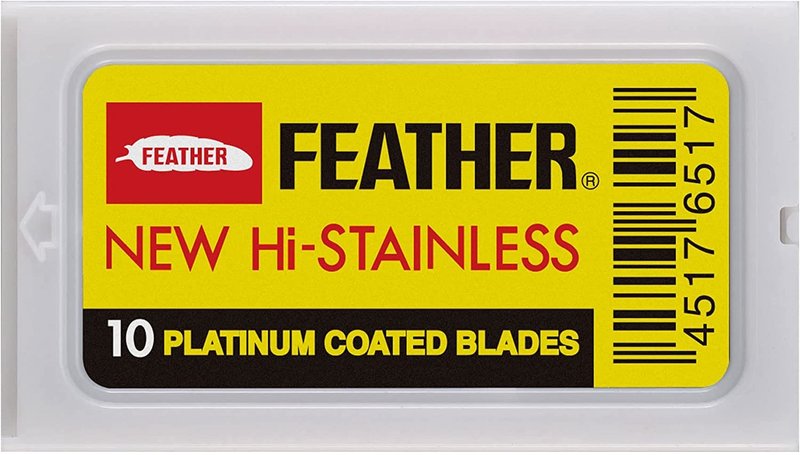 Feather 10 Razor Blades New Hi-Stainless Double Edge