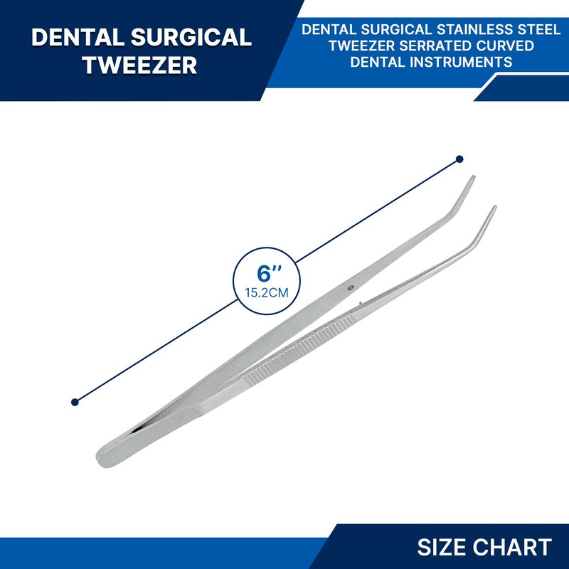 Stainless Steel Tweezers, with Curved Serrated Tip Multipurpose Tweezers Sewing Machine Tweezers Forceps for Craft Repairing (3)