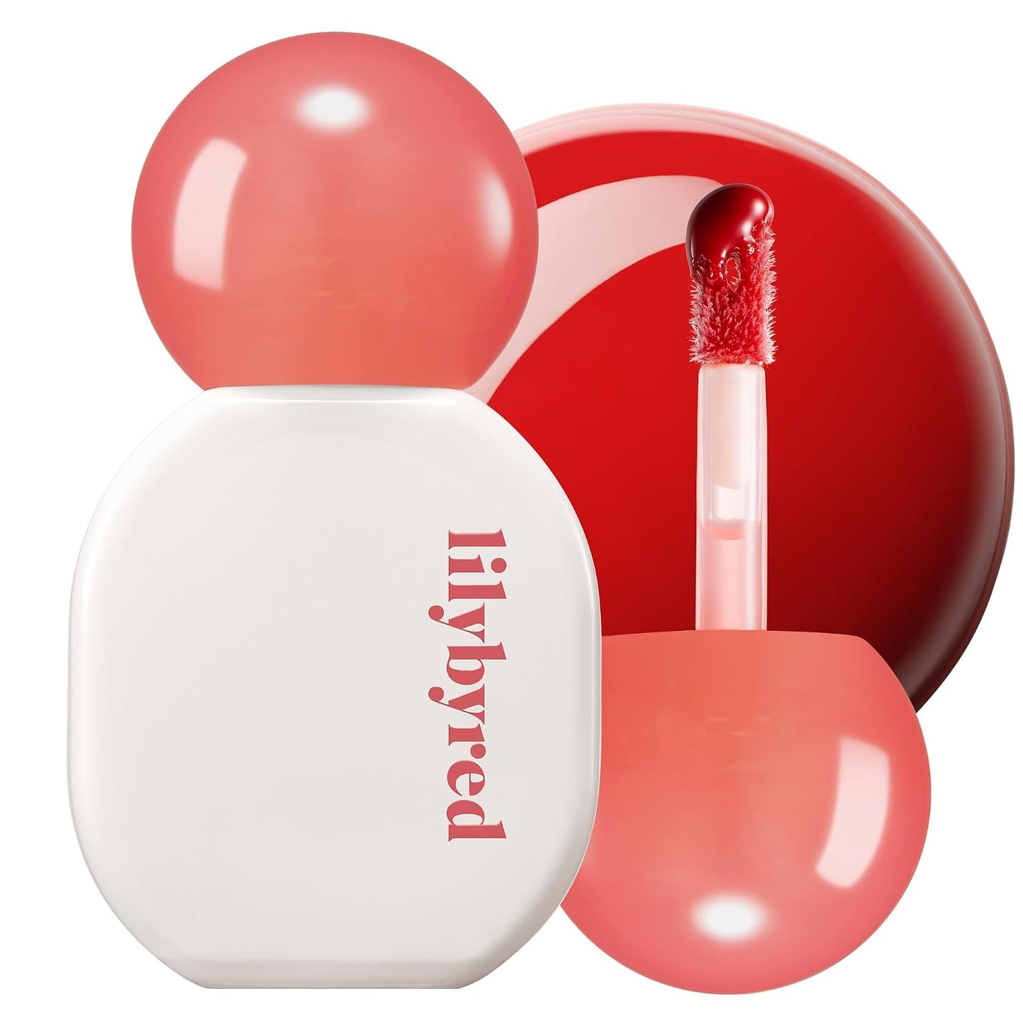 Lilybyred Sugar Wrapping Tint Gloss - Korean Lip Stain, Ceramide-Infused, Lightweight & Non-Sticky | 0.21 oz, 01 Peach Syrup