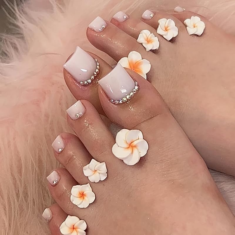 16pcs Flower Toe Separators - Silicone Pedicure Nail Art Tools