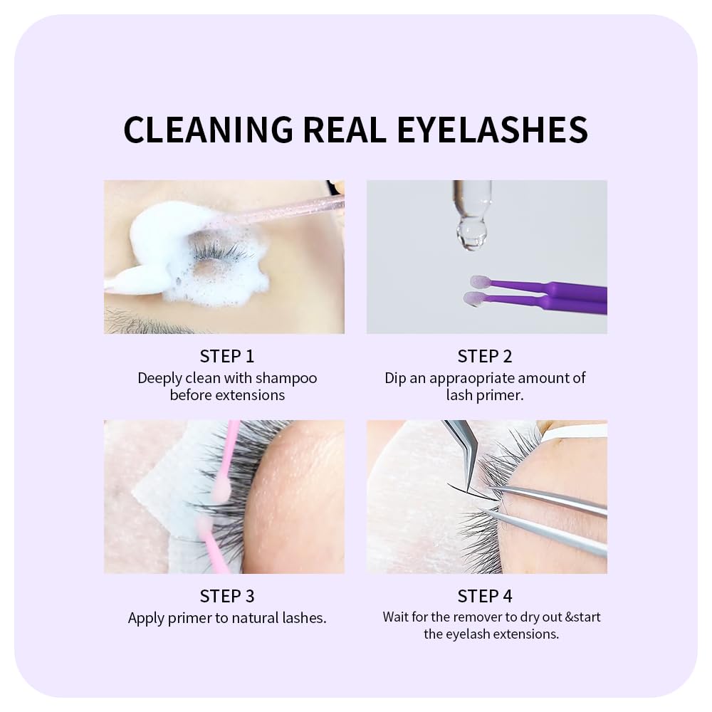 ANNAFRIS Lash Primer for Eyelash Extensions, Increase Adhesive Bonding Power Retention,Removes Oils and Proteins (10ml)