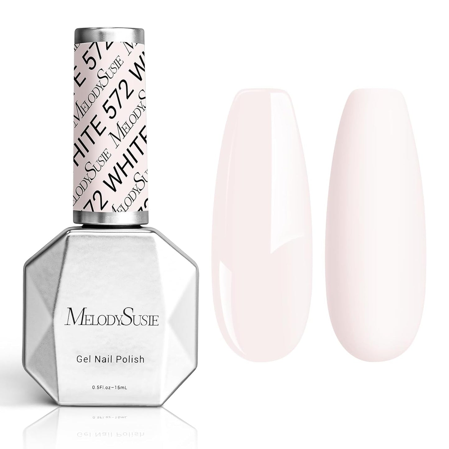 Thick Snow White Gel Nail Polish - 15ML Soak Off UV LED for DIY Nail Art & Manicure | Perfect Christmas Gift