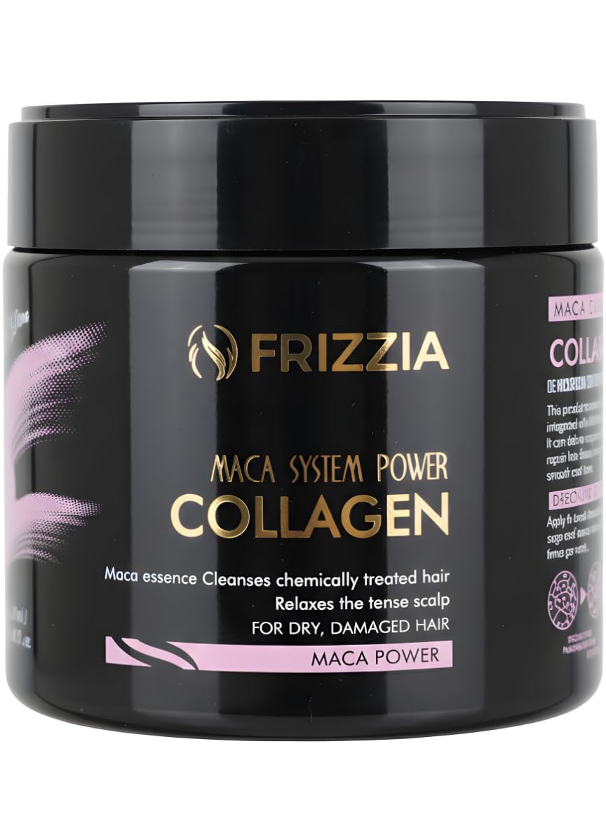 Collagen Hair Mask - Argan Oil & Maca for Hydration | Anti-Frizz Treatment for Dry, Damaged Hair - 500 ml