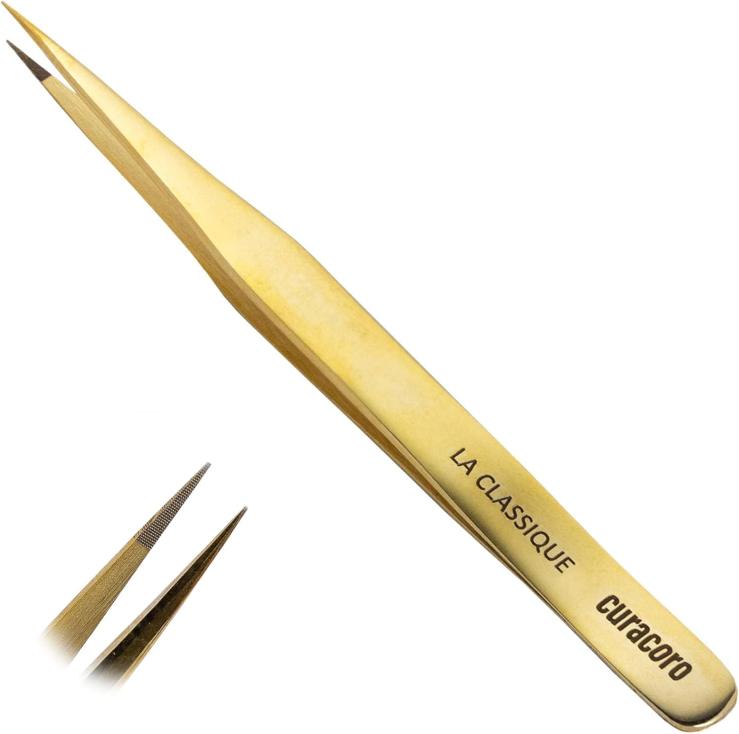 Curacoro Lash Tweezer - Precision Fiber Tip Grip for Eyelash Extensions | Multi-Shape Silver Tweezers for Volume & Isolation