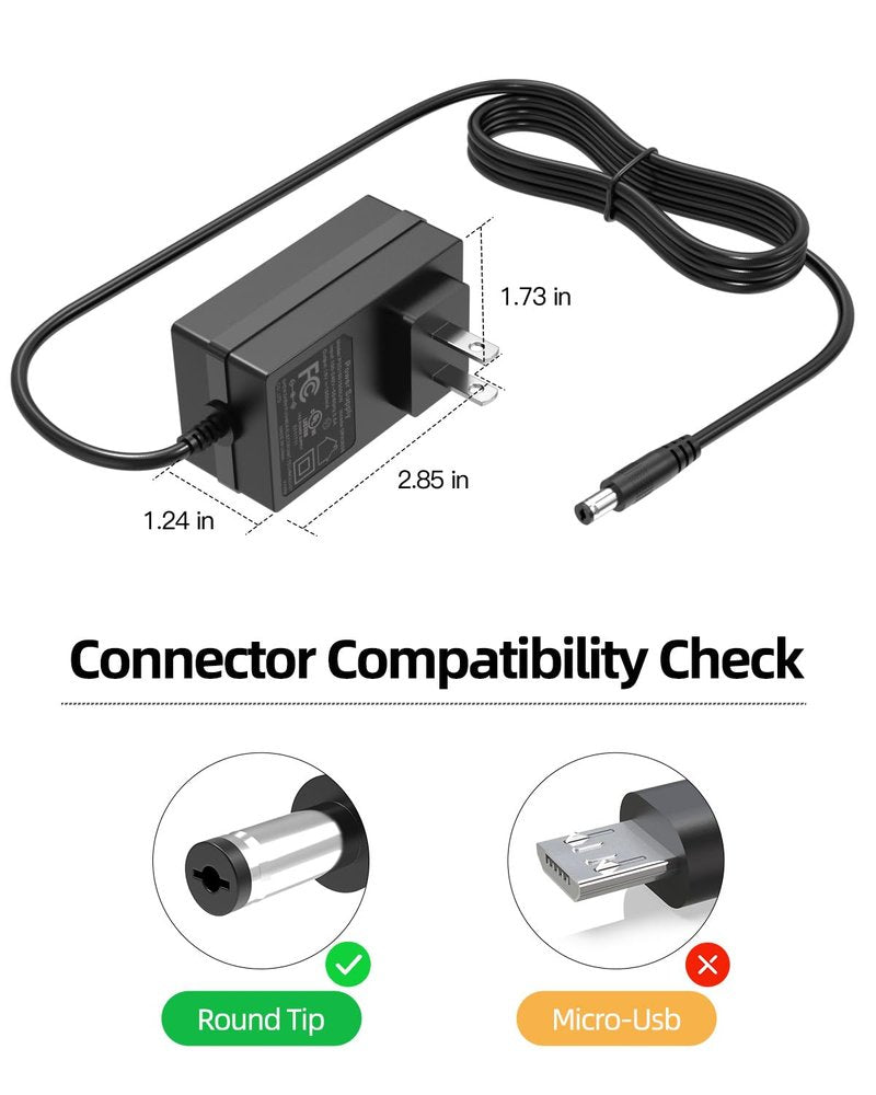 15V AC Charger Replacement for Theragun Mini Prime G4 Massage Gun Power Supply Adapter Cord