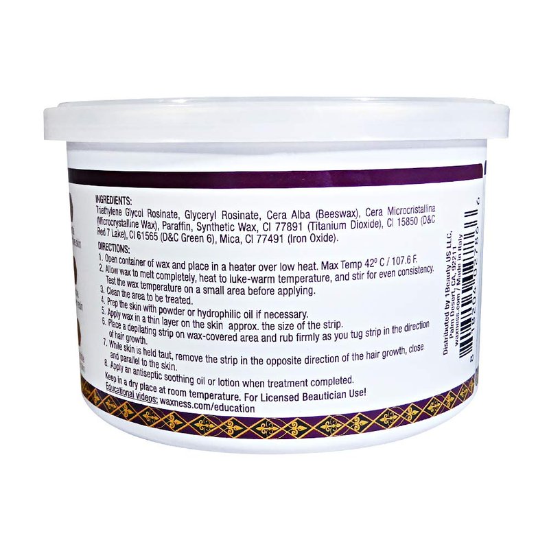 Waxness Italian Velvet Soft Wax Tin 14 oz (400 g) – Premium Synthetic Strip Wax for Full Body and Large Areas, Professional Use – Made in Italy