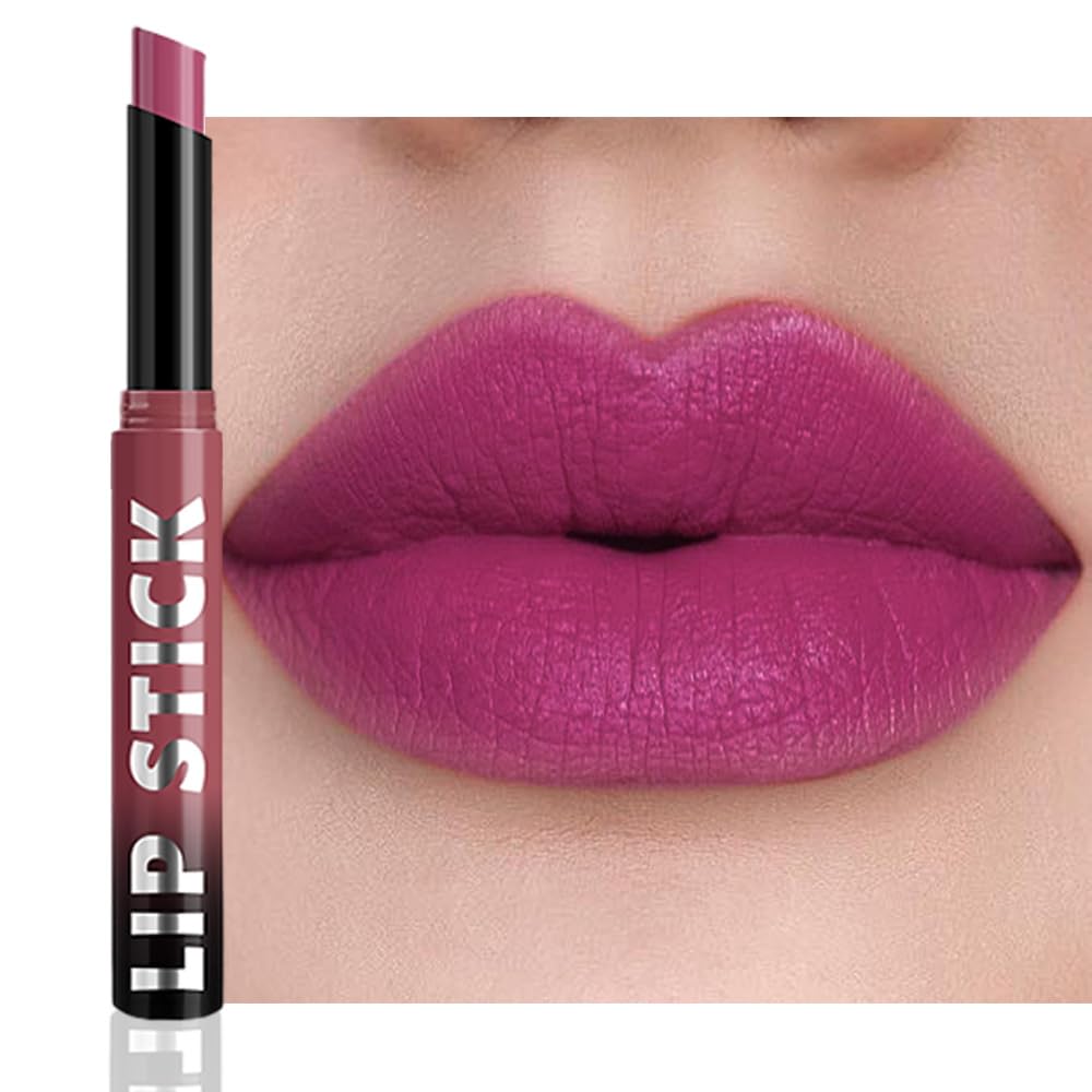 Maroon Red Matte Lipstick - Long Lasting Waterproof Vegan Lip Color | 24-Hour Moisturizing Stain