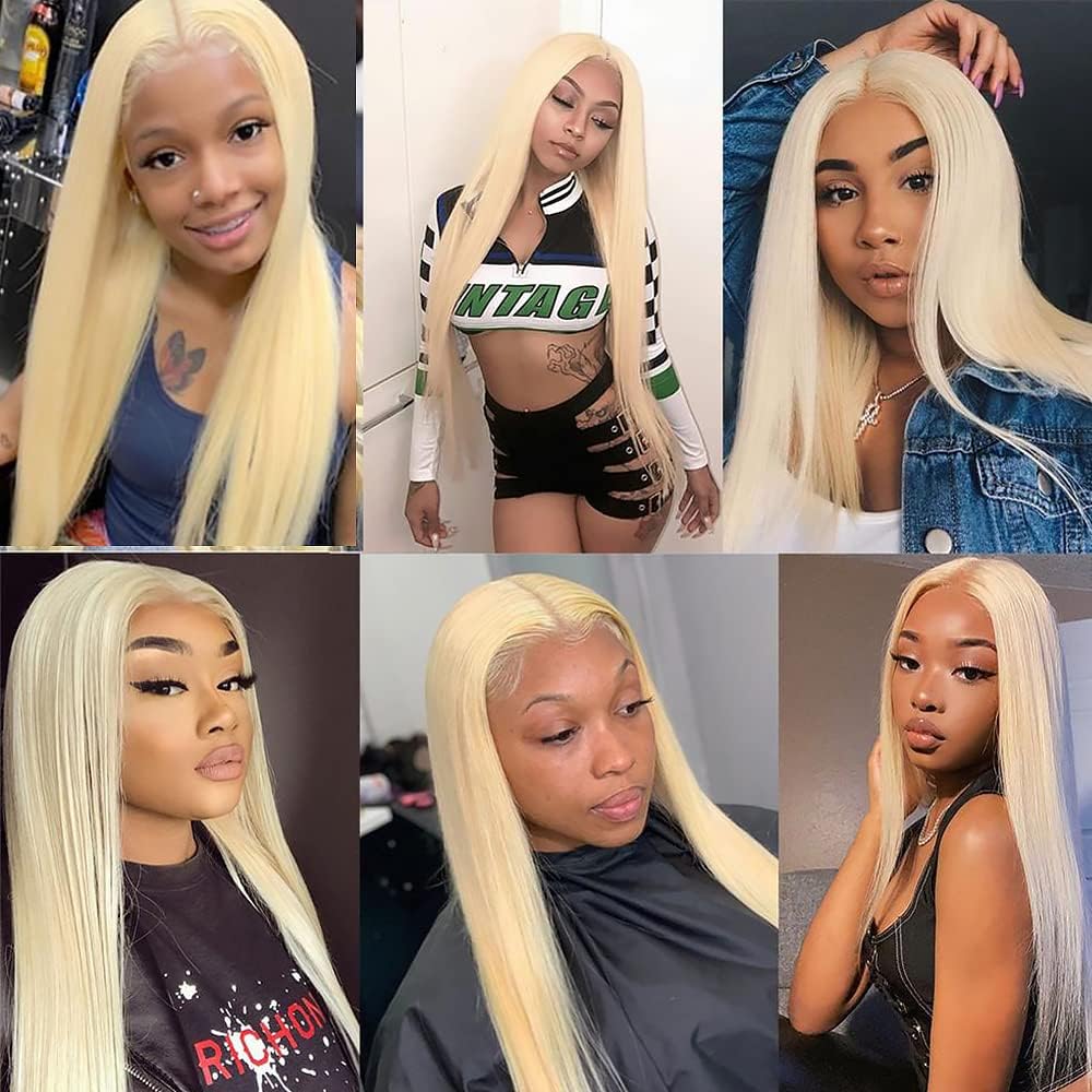 18 Inch #613 Clip in Hair Extensions Real Human Hair 120g/7Pcs,Full Shine Honey Blonde Remy Human Hair,#613 Blonde Straight Clip ins Brazilian Virgin Human Hair Extensions