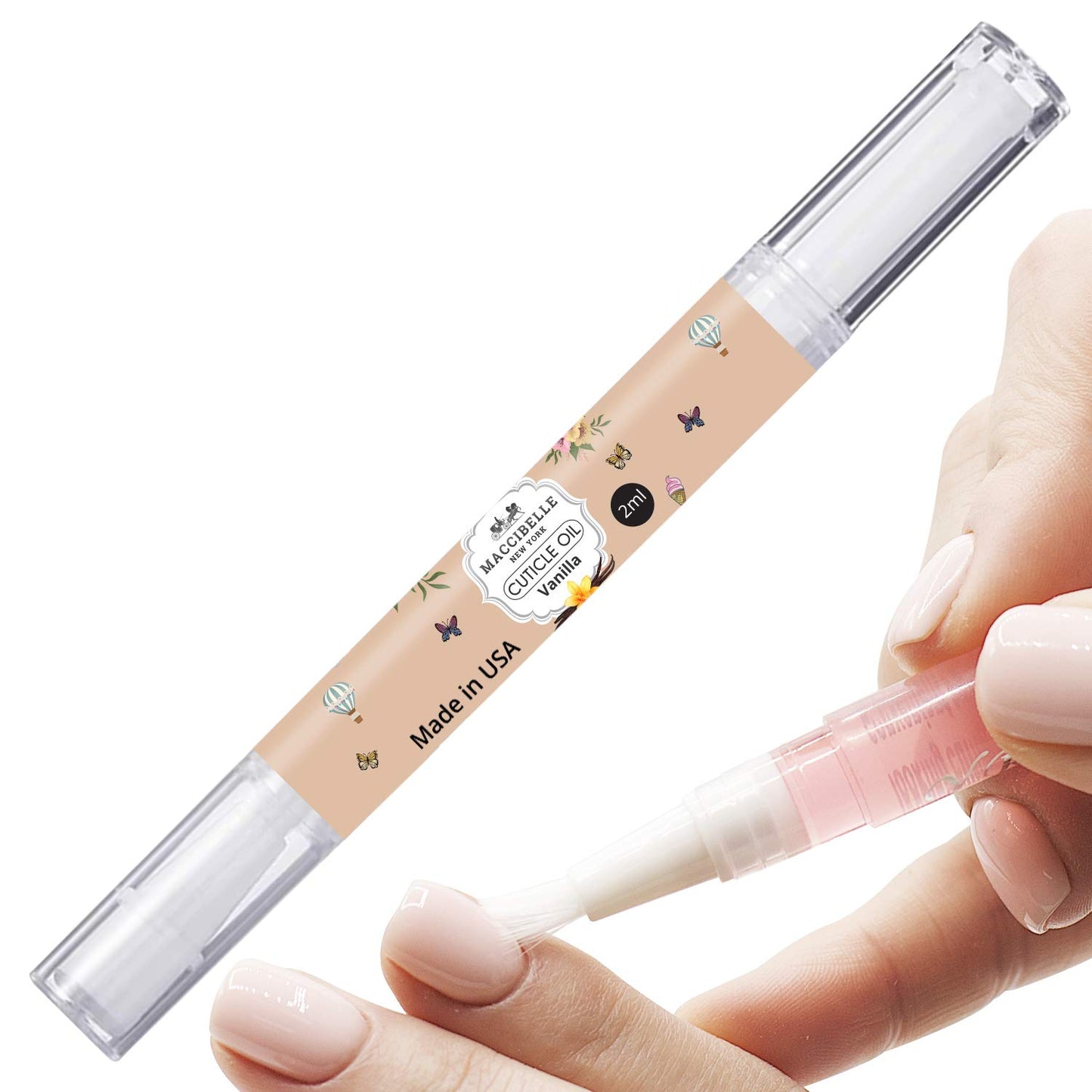 Cuticle & Nail Oil Pen - Nourishing Milk & Honey + Lavender Formula | 2ml for Dry, Cracked Cuticles